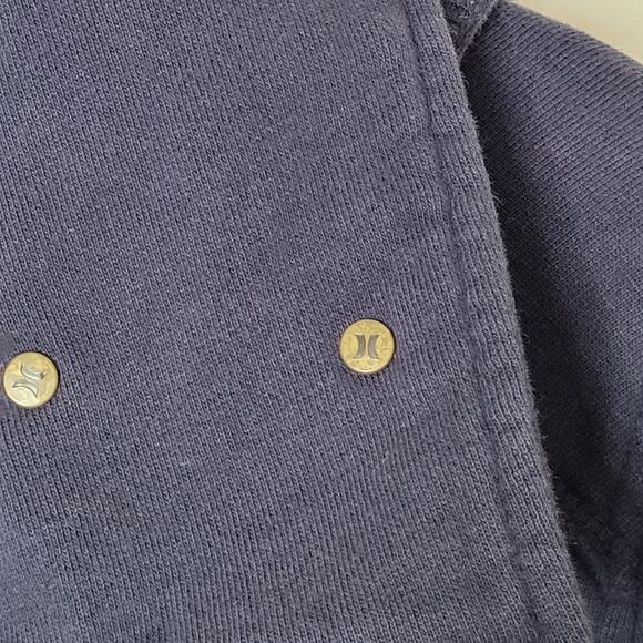 HURLEY Women's Winchester YC Hooded Fleece Peacoat Jacket Navy Blue sz M - Picture 7 of 12
